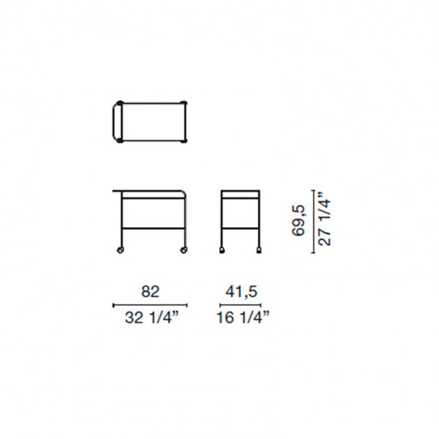 dimensiones camarera Steel pipe Cappellini