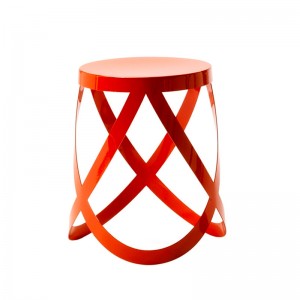 Taburete Ribbon bajo rojo Cappellini