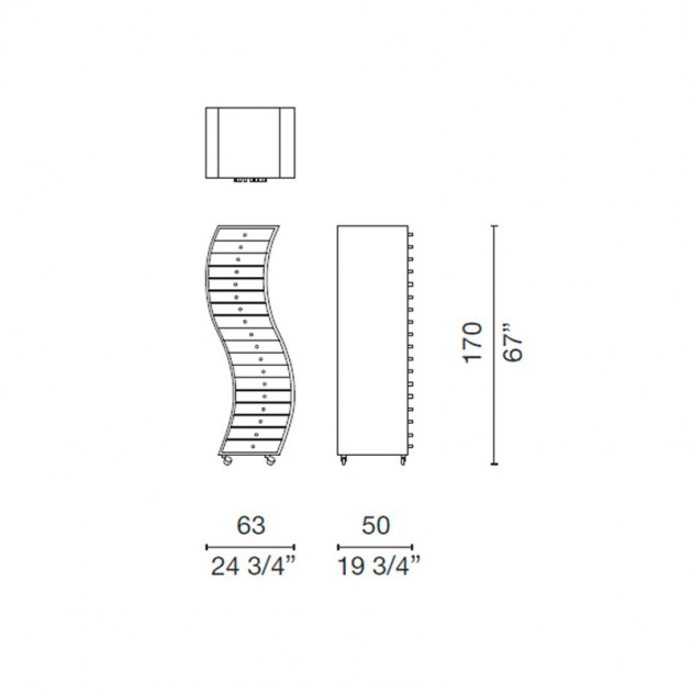 dimensiones Cómoda progetti compiuti side 1 Cappellini