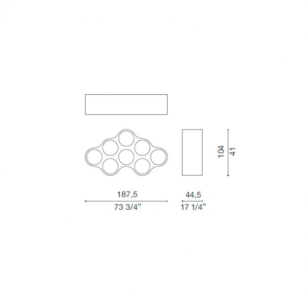 dimensión estante de pared Cloud Capellini