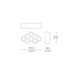 dimensión estante de pared Cloud Capellini