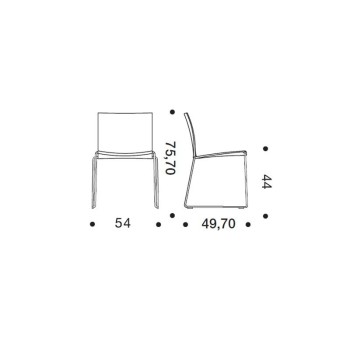 Medidas silla M1 de Mdf Italia Medidas silla M1 de Mdf Italia