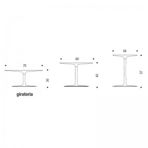 Medidas mesas Flow Low Table de MDF Italia en Moises Showroom