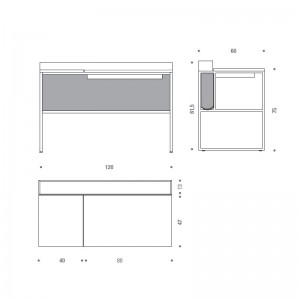 Medidas Venti Home de MDF Italia en Moises Showroom