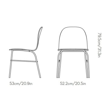 Medidas Silla Terra Metal de Omelette-Ed en Moises Showroom Medidas Silla Terra Metal de Omelette-Ed en Moises Showroom