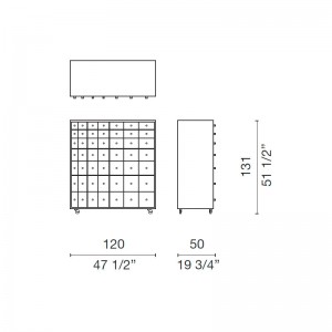 dimensiones cómoda Progetti Compiuti PC12 Cappellini