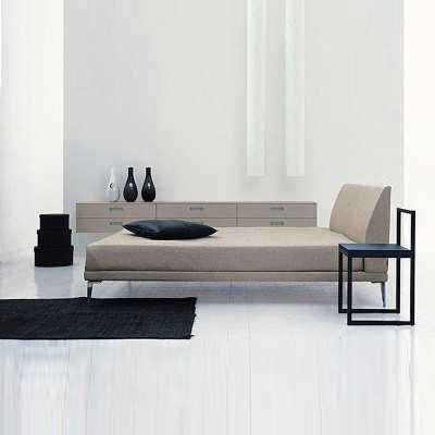 dormitorio cama Bed tapicería beige cappellini