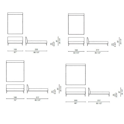 dimensiones cama Bed cappellini