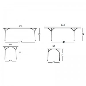 dimensiones Mesa de comedor Officina  Magis