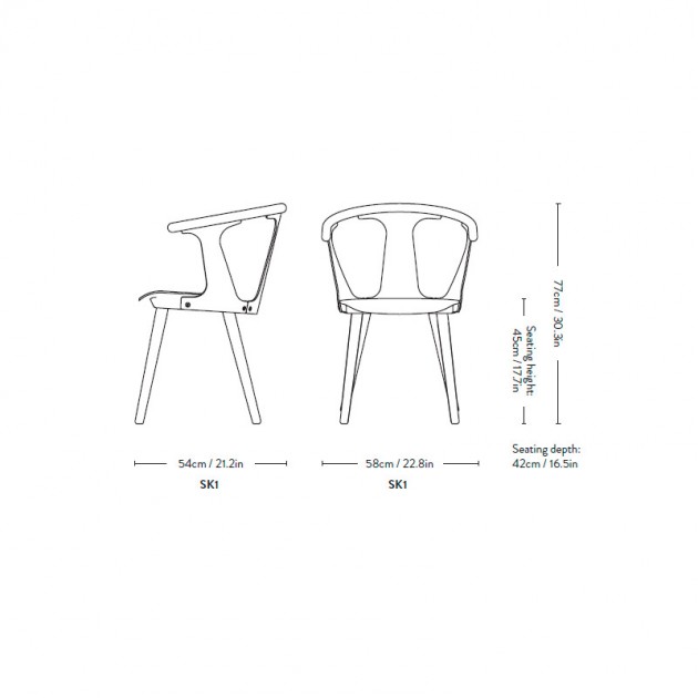 dimensiones silla In between SK1 &Tradition