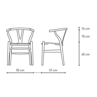 Silla Wishbone CH24 de Carl Hansen medidas Silla Wishbone CH24 de Carl Hansen medidas