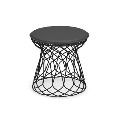 pouf Re-Trouvè negro tapizado negro Emu pouf Re-Trouvè negro tapizado negro Emu