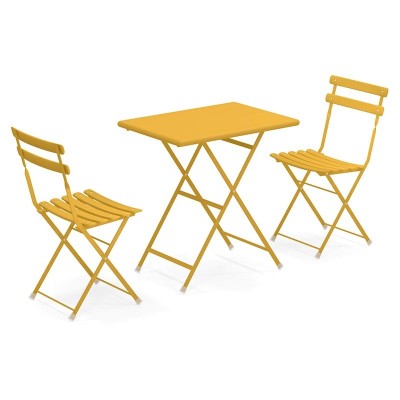 Arc en ciel Emu pack 2 outdoor chairs and table