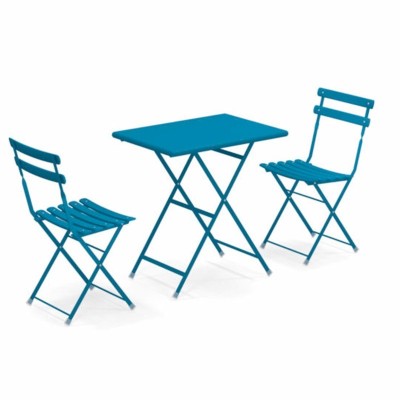 Arc en ciel Emu pack 2 outdoor chairs and table