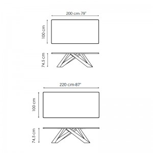 medidas mesa Big Bonaldo