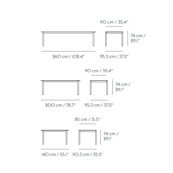 MESA LINEAR DE MADEIRA BY Muuto MESA LINEAR DE MADEIRA BY Muuto