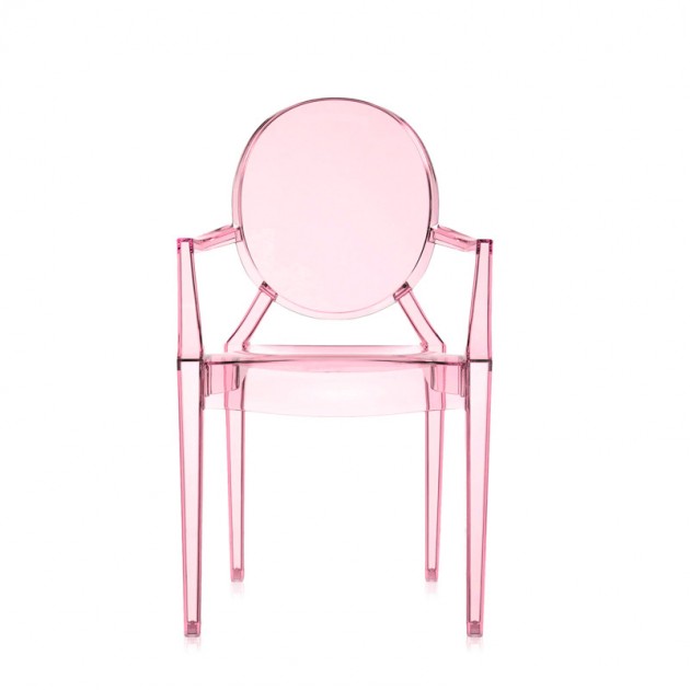 silla Lou Lou Ghost Kartell rosa