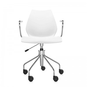 comprar silla Maui blanca con ruedas Kartell