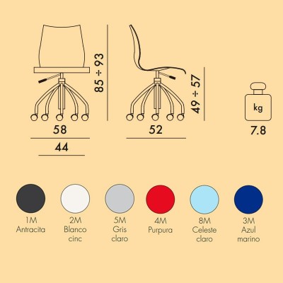 medidas y colores silla con ruedas Maui medidas y colores silla con ruedas Maui
