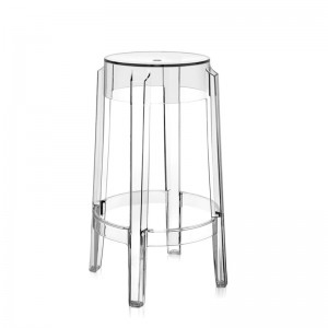 taburete mediano Charles Ghost Kartell cristal