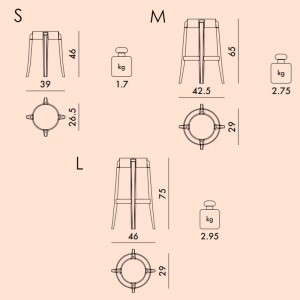 medidas taburete Charles Ghost Kartell