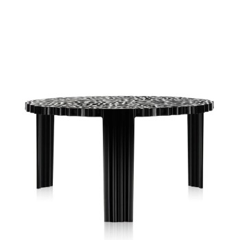 mesa baja T- Table Kartell negra mesa baja T- Table Kartell negra
