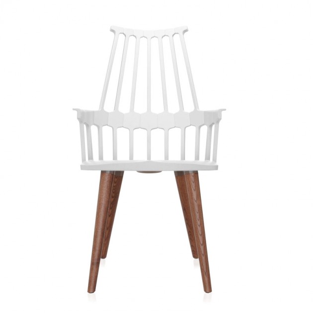 silla comback 4 patas roble/ blanca  Kartell