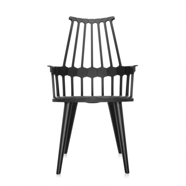 silla comback 4 patas negra Kartell