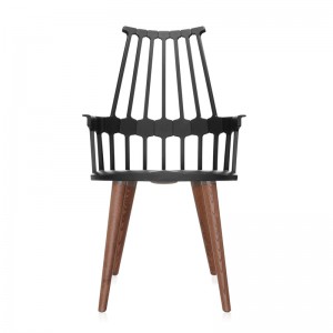 silla comback 4 patas roble/negra Kartell