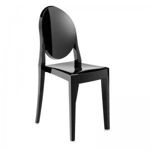 silla Victoria Ghost Kartell negro brillante