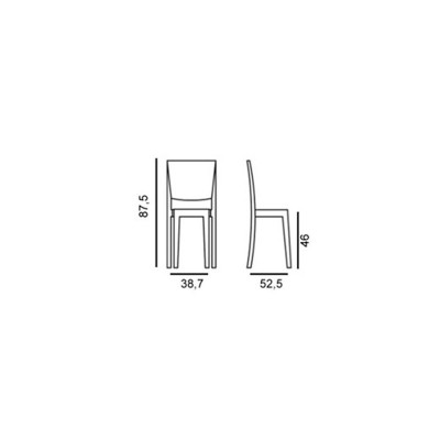 medidas silla La Marie Kartell medidas silla La Marie Kartell