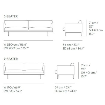 Divano della serie Outline di Muuto Divano della serie Outline di Muuto