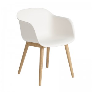 Silla Fiber Armchair Wood white de Muuto