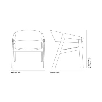 Medidas Cover Lounge Chair de Muuto en Moises Showroom Medidas Cover Lounge Chair de Muuto en Moises Showroom
