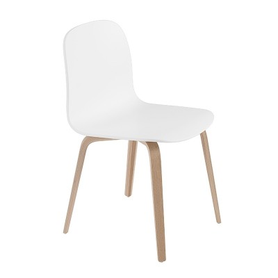Silla Visu chair base madera color blanco roble de Muuto en Moises Showroom Silla Visu chair base madera color blanco roble de Muuto en Moises Showroom