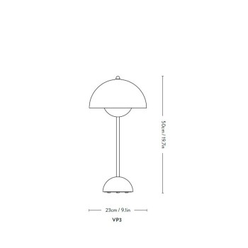 Lampe de table Flowerpot VP3 - &tradition Lampe de table Flowerpot VP3 - &tradition