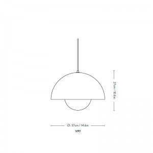 medidas lámpara suspensión Flowerpot VP7