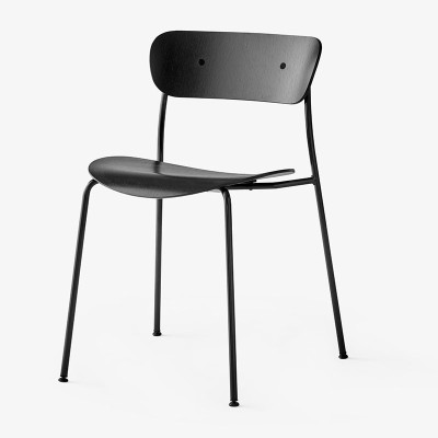 Silla Pavilion AV1 roble lacado negro &tradition Silla Pavilion AV1 roble lacado negro &tradition