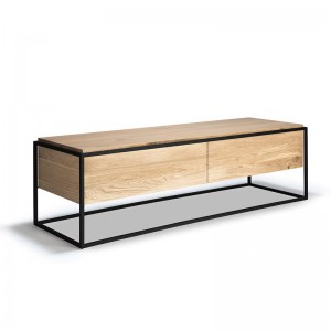 mueble TV Monolit roble estructura negra Ethnicraft