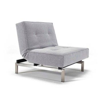 Poltrona com encosto dividido com pernas de metal Inovação Poltrona com encosto dividido com pernas de metal Inovação