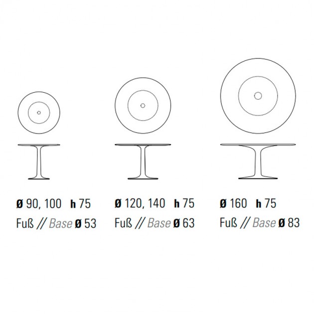 medidas mesa de comedor Turntable Zeitraum