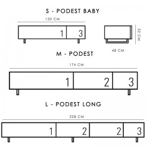 medidas aparador Podest Zeitraum