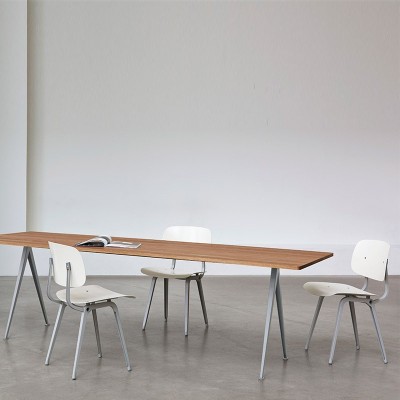 comedor con sillas Revolt blanco arroz pata beige HAY comedor con sillas Revolt blanco arroz pata beige HAY