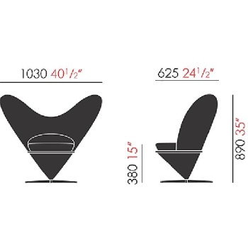 Cadeira de Cone de Coração - Vitra Cadeira de Cone de Coração - Vitra