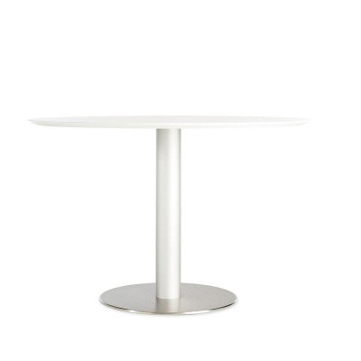 Mesa Zero tapa blanca base cromo Mesa Zero tapa blanca base cromo