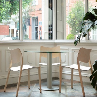 ambiente Mesa de comedor redonda Zero Stua vidrio transparente ambiente Mesa de comedor redonda Zero Stua vidrio transparente