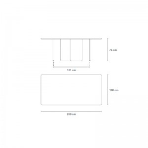 Medidas mesa ARQ de Teulat en Moises Showroom