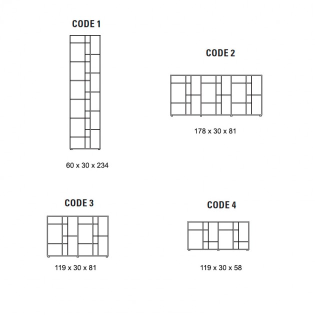 medidas estantería Code Zeitraum