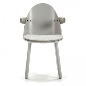 Silla UMA con reposabrazos - Teulat - gris claro en Moises Showroom