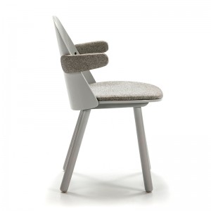 Silla UMA con reposabrazos - Teulat - gris claro en Moises Showroom